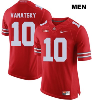 Men's NCAA Ohio State Buckeyes Daniel Vanatsky #10 College Stitched Authentic Nike Red Football Jersey LQ20F11MB